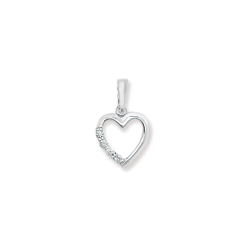 Sterling Silver Heart Necklace - Hypoallergenic Sterling Silver Jewellery by Aeon - 23mm * 15mm