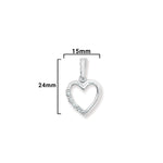 Sterling Silver Heart Necklace - Hypoallergenic Sterling Silver Jewellery by Aeon - 23mm * 15mm