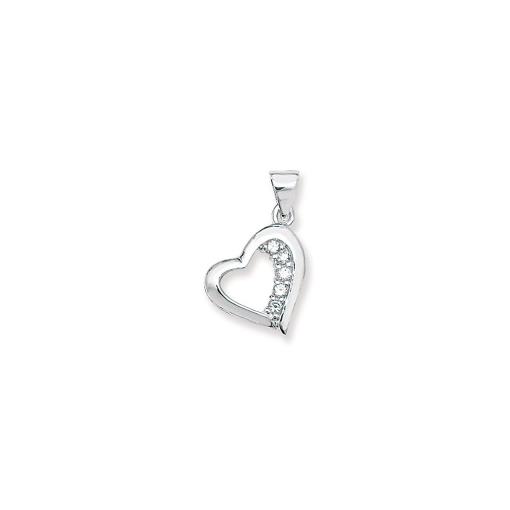 Sterling Silver Heart Necklace - Hypoallergenic Sterling Silver Jewellery by Aeon - 22mm * 14mm