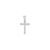 Sterling Silver Beaded Cross Necklace - Hypoallergenic Sterling Silver Jewellery by Aeon - 25mm * 14mm